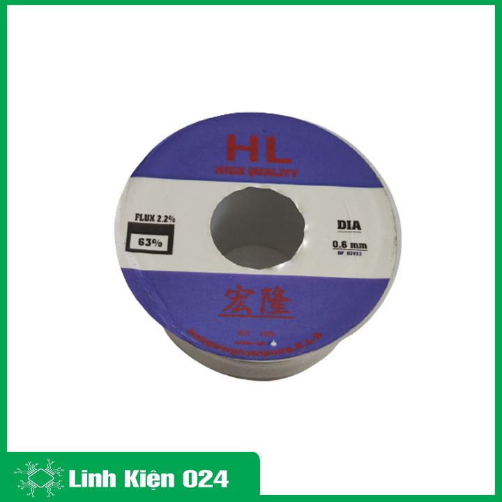 Thiếc hàn HL 0.8mm 63% Hàn Quốc 100g cho mối hàn bóng đẹp