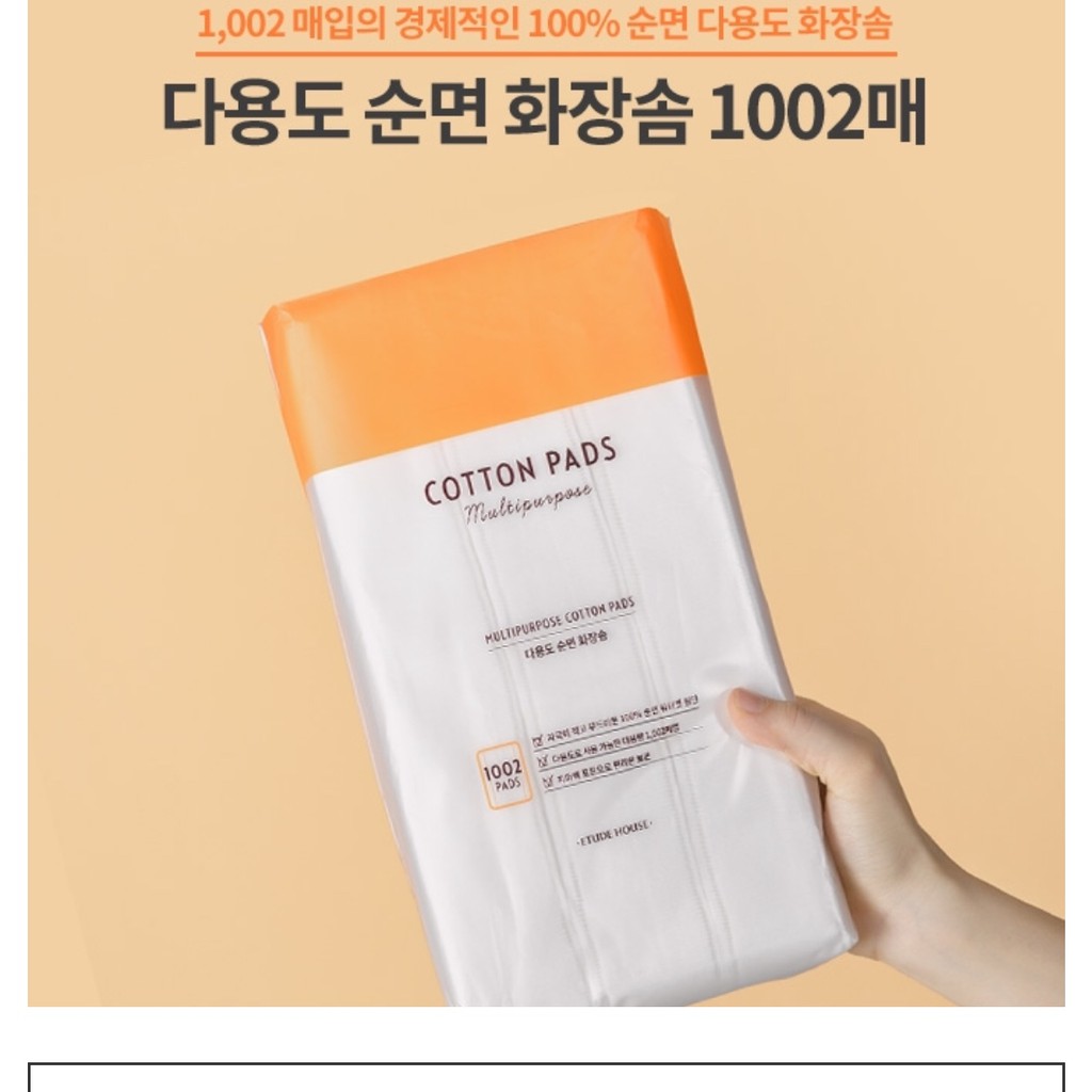 [Kèm bill] Canh sale Bông tẩy trang Etude House gói 1002 miếng (order Hàn Quốc)