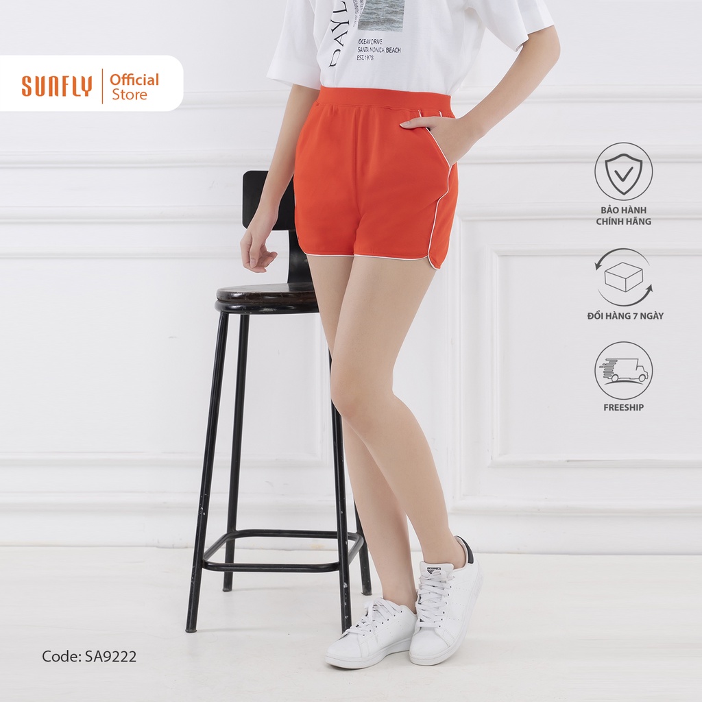 Quần sooc thể thao nữ SUNFLY vải Rip tixi SA9222