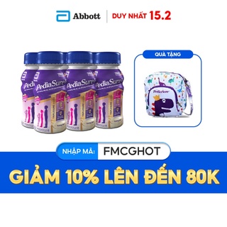 [Mã FMCG80 giảm 10% đơn từ 400K] [Tặng 1 túi du lịch ] Lốc 12 chai Pediasure hương Vani 237ml/chai