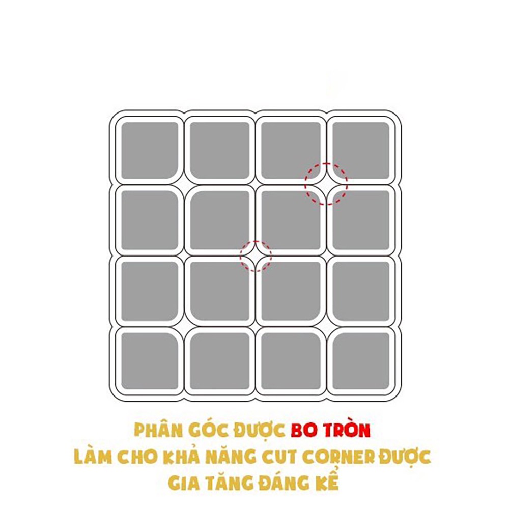 Rubik 4x4 Qiyi Stickerless QiYuan S Rubik 4 Tầng Chất Liệu Nhựa Bền Đẹp Chắc Chắn