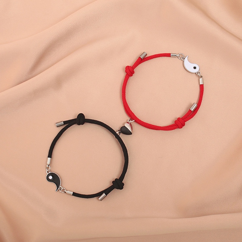 Vòng Tay Tình Bạn Mặt Âm Dương Khắc Chữ KING Yin Yang