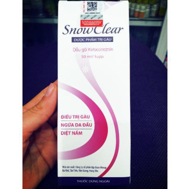 SNOW CLEAR 50ML Dầu gội kháng nấm, chống viêm, chống gàu và chống ngứa da đầu.