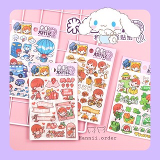 Sticker 🔮 Set 4 tấm dticker chủ đề du lịch