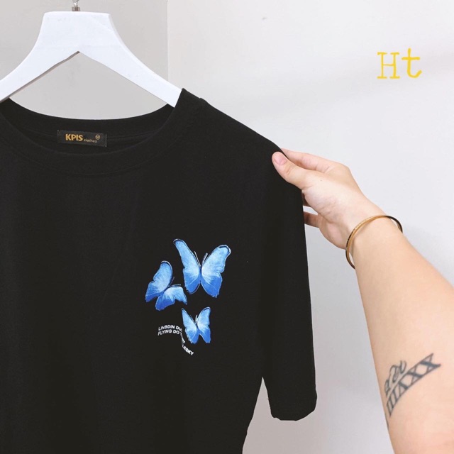 Bộ thun đùi bươm bướm xanh cho nam nữ