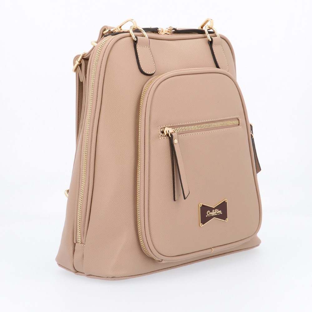 ☬Carlo Rino Khaki Ladies ’First Square Backpack