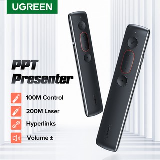 Bút trình chiếu Laser hãng UGREEN LP180 60327 không dây điều khiển từ xa 100m (sử dụng pin AAA) - Hàng Chính Hãng