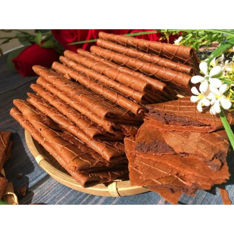 Bánh kẹp cacao lon 250gr[FREE SHIP] TỪ ĐƠN 50K, [Loại Đặc Biệt] Hàng ngon nhà làm