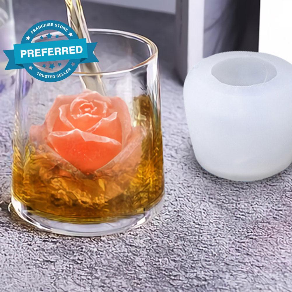 Khuôn Làm Đá/Bánh/Trái Cây Hình Quả Cầu Hoa Hồng 3D Sáng Tạo Q7A4