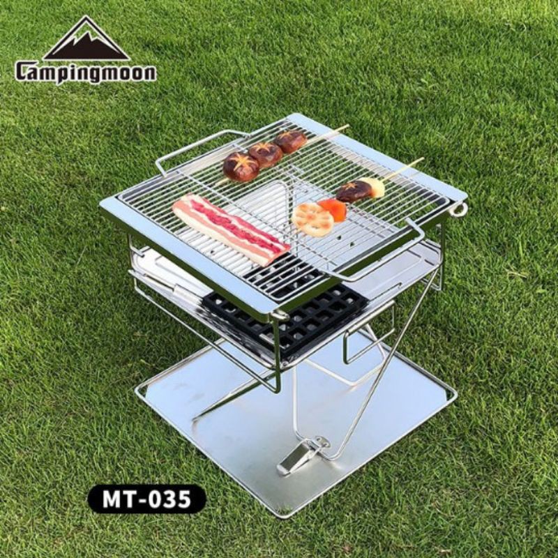 Bếp nướng Campingmoon MT-035 inox 304 gập gọn