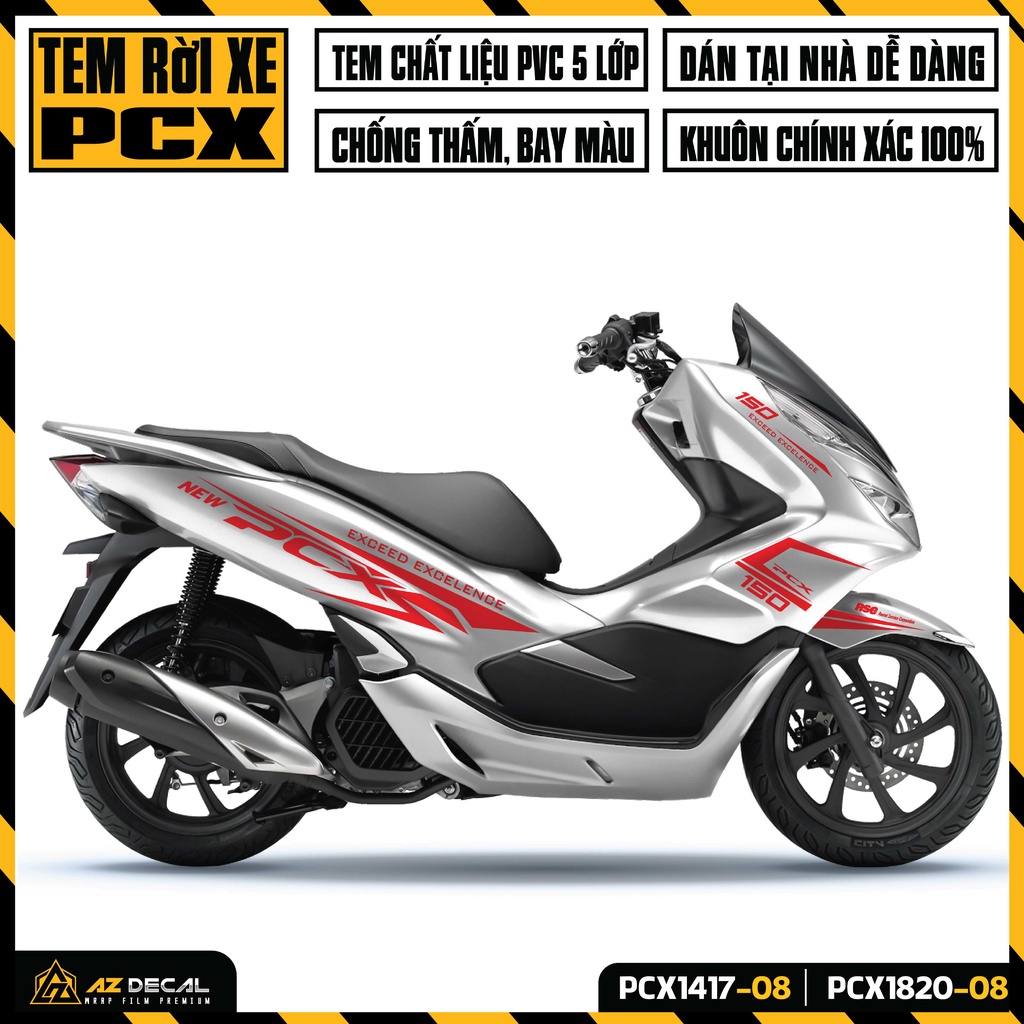 Tem Rời Dán PCX 150 Mẫu Exceed Excellence | PCX-08 | Decal Chế Dán Xe Máy PCX Chống Nước, Bền Màu