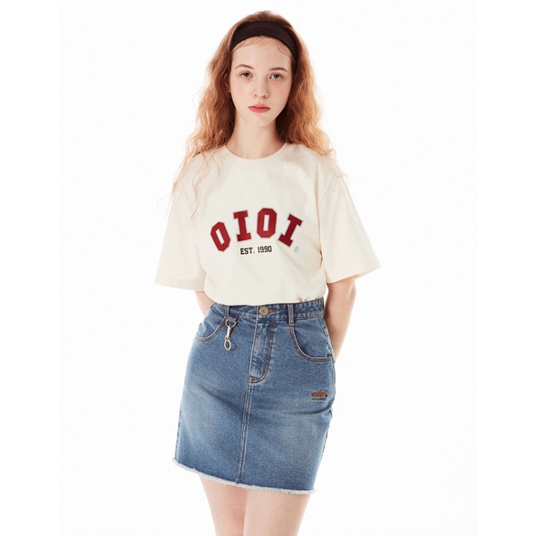 Áo thun form rộng unisex nam nữ Oioi Rose chính hãng Hàn Quốc in tên logo thời trang | SIGNATURE T-SHIRTS