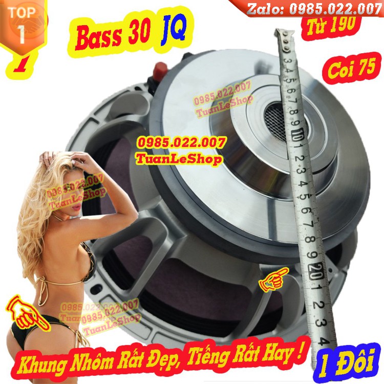 2 CỦ LOA BASS 30 JQ TỪ 190 CÔN 75 – LOA NHẬP KHẨU – LOA 3 TẤC COI 75