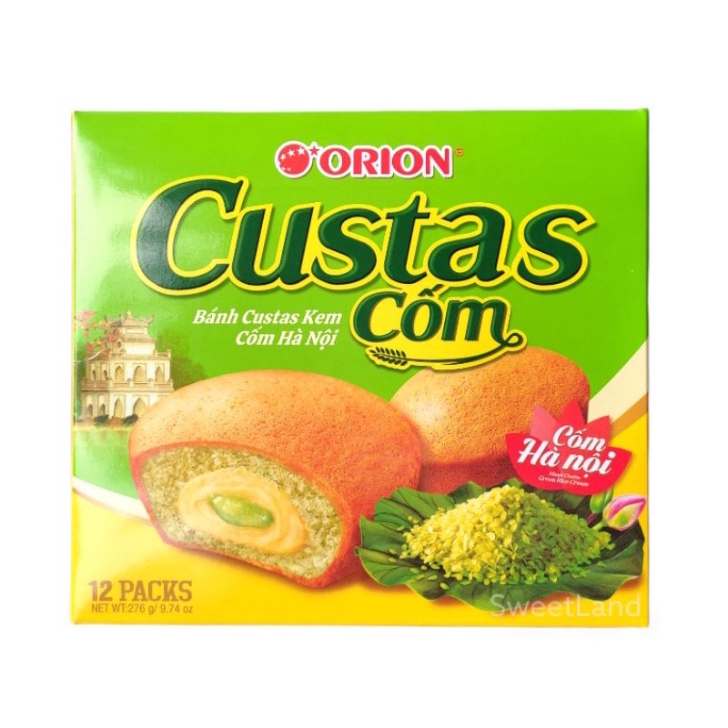 BÁNH CUSTAS CỐM HỘP 276G (12 CÁI)/ CUSTAS KEM CỐM HÀ NỘI