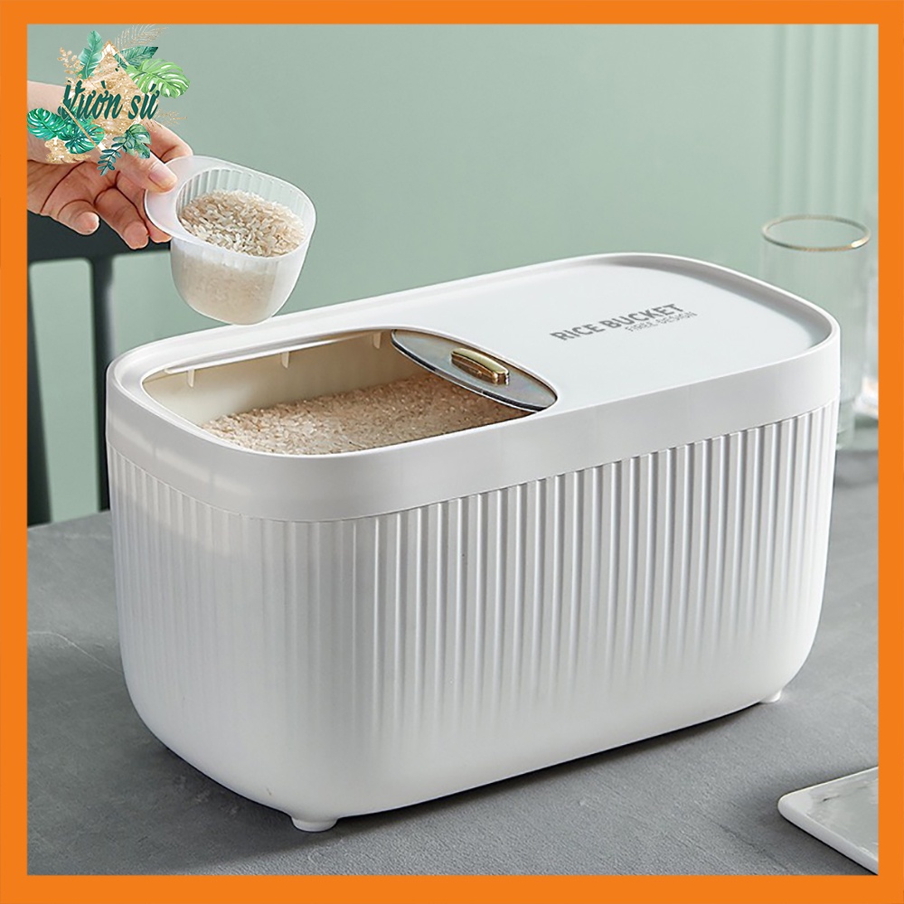 Thùng đựng gạo, đựng đồ khô 10kg phong cách Bắc Âu sang trọng - VS309