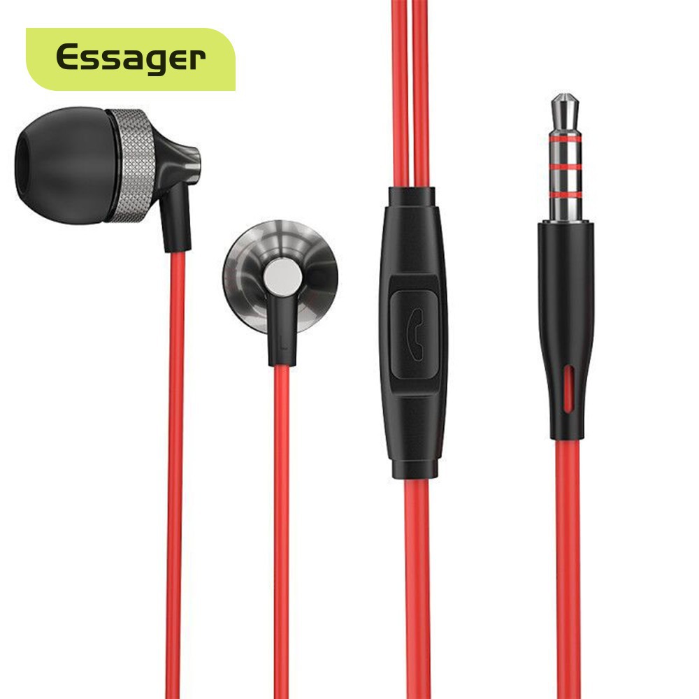 Tai nghe nhét tai ESSAGER giắc cắm 3.5mm kèm mic cho các dòng điện thoại Android