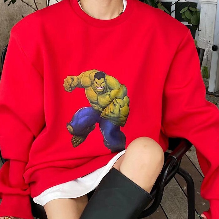 Áo Sweater Hulk A2255 Chất Dày Dặn Trẻ Trung Phù Hợp Mặc Couple
