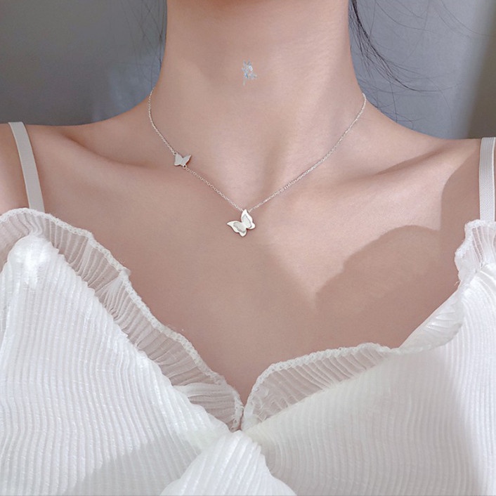 Dây chuyền Vòng cổ nữ hình cặp bướm nhỏ siêu xinh BAG U DCCAPBUOM26