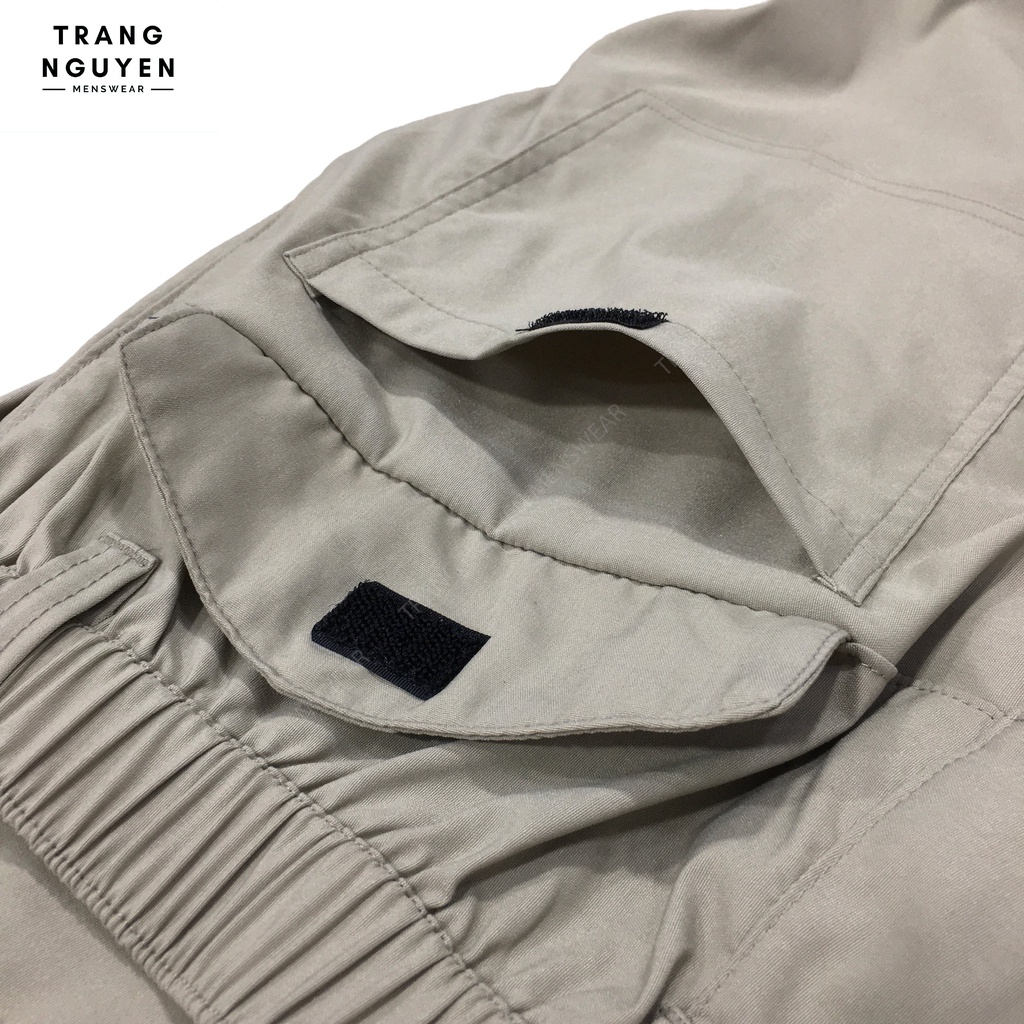 Quần Short Lửng Nam Lưng Thun Dây Kéo Vải Dù Lụa Co Giãn 54-80kg cao cấp