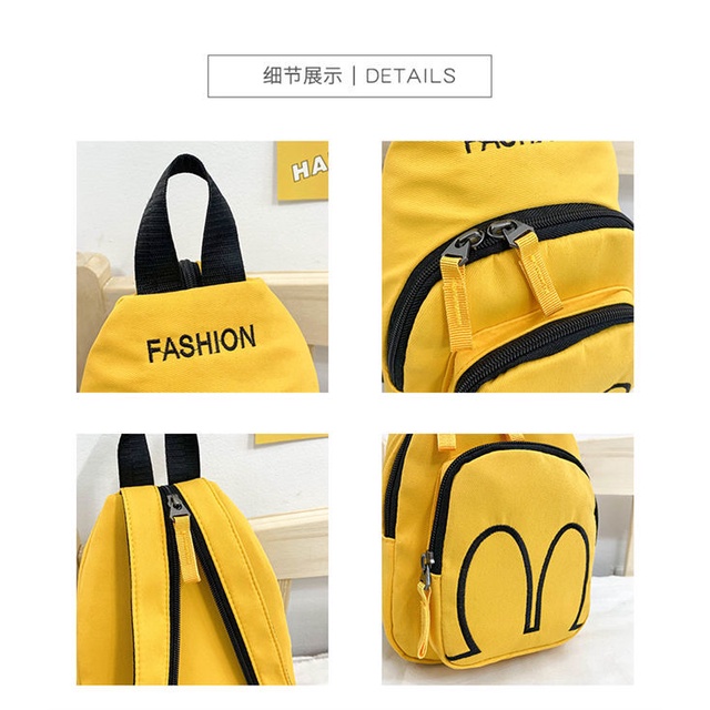 Ba Lô Vải canvas Thời Trang Cá Tính Năng Động Cho Bé Trai