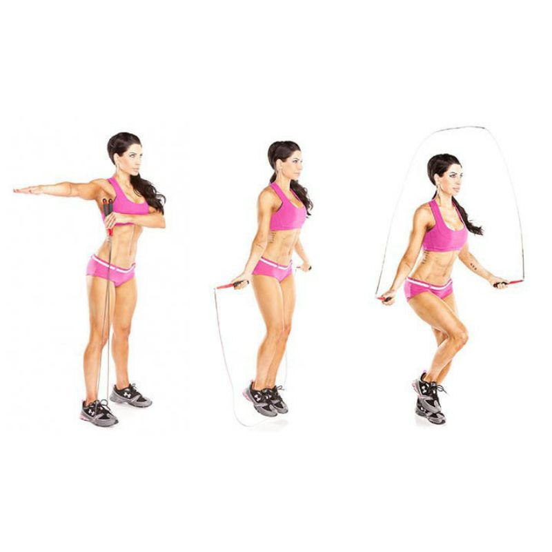 Combo 3 dây nhảy thể dục cán gỗ.