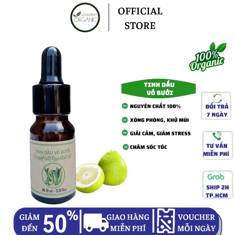 Tinh dầu vỏ bưởi nguyên chất 100% 10ml | Bột Natural