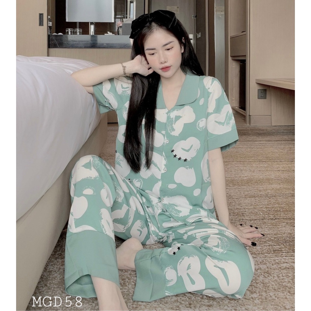 Pijama đồ bộ ngủ quần áo mặc nhà nữ lụa mango cao cấp Lucy Store