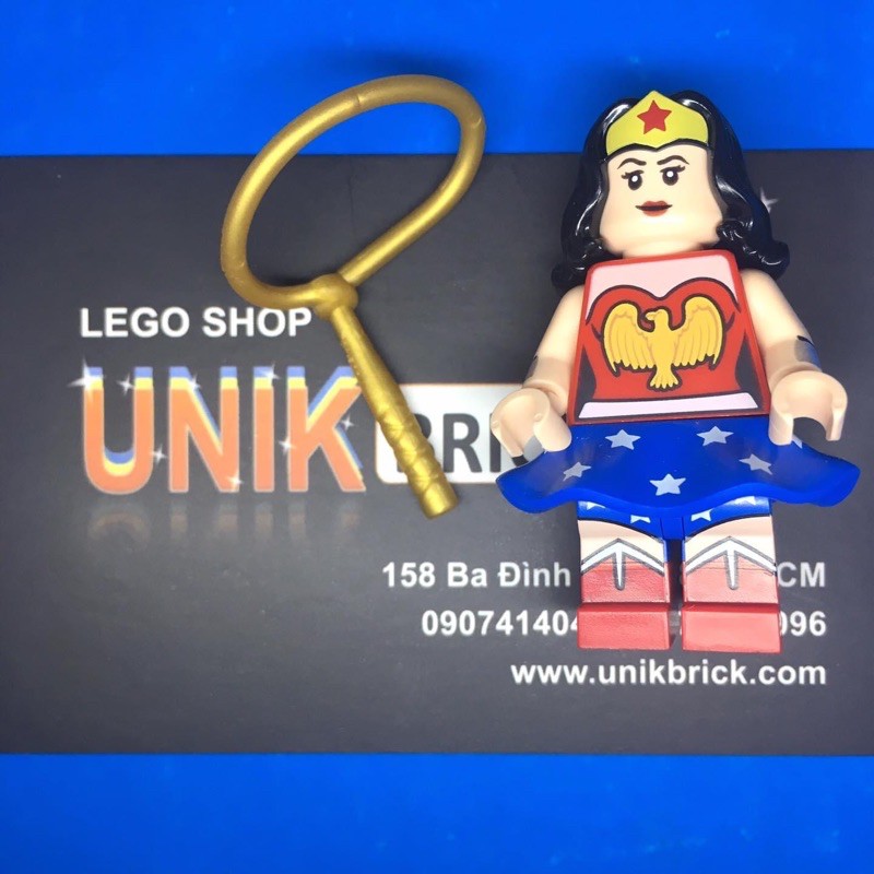 Lego UNIK BRICK Wonder Woman (Mẫu 3) Nữ siêu nhân trong Super Heroes Siêu anh hùng chính hãng (như hình).