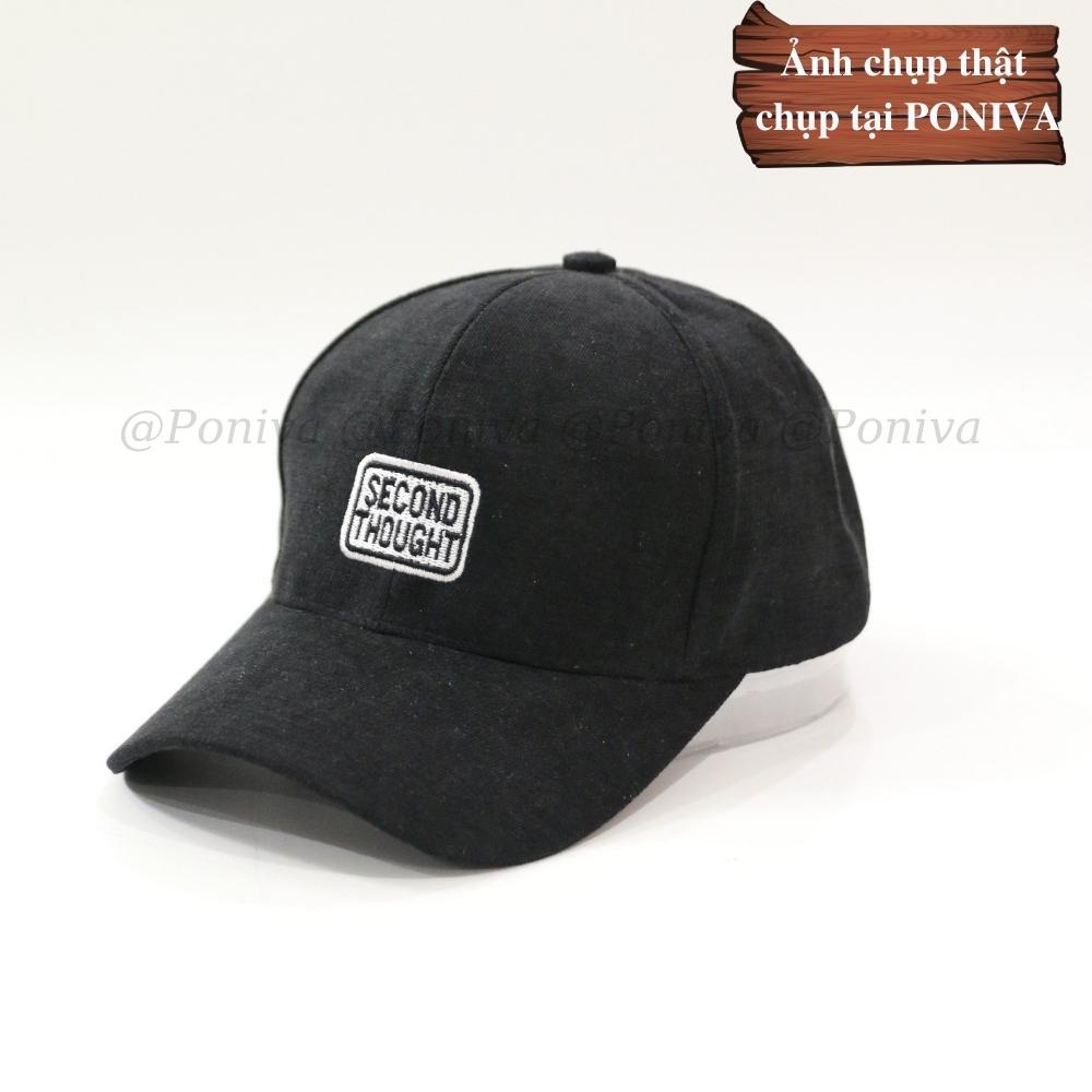 Mũ lưỡi trai ❤️ Nón kết thêu chữ SECON chất vải nhung mịn form unisex  phong cách Ulzzang Thời trang PONIVA siêu hot