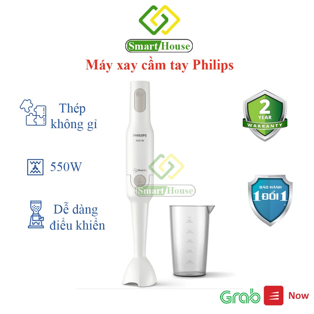 HR1600 - Máy xay cầm tay Philips HR1600 550 W - Hàng chính hãng  - Smart House