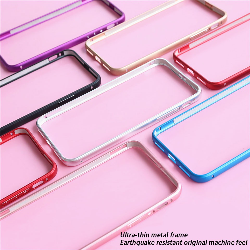 Ốp điện thoại kim loại viền thẳng khung siêu mỏng chống động đất cho Apple iPhone 11 Pro Max 12 Pro Max 11 XR 7 Plus
