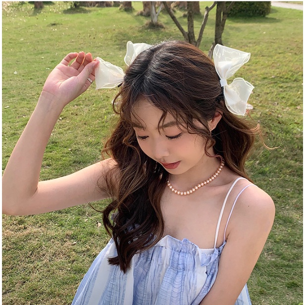 Kẹp Tóc Nơ Lolita sợi lưới Tiệm Thêu Việt  Phong Cách Cổ Tích