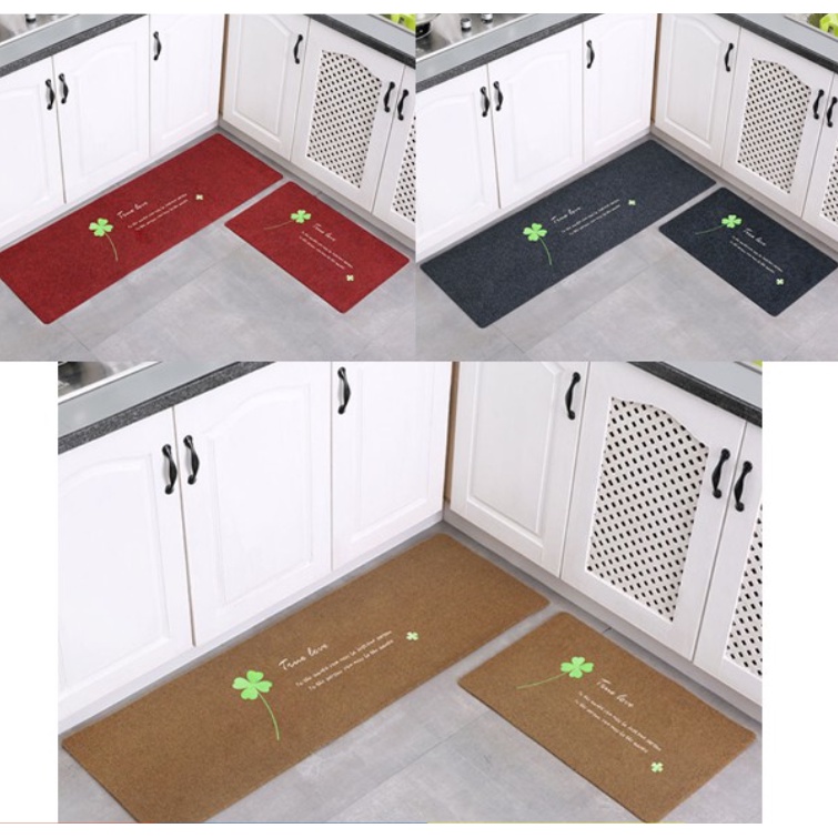 Bộ 2 tấm thảm bếp sợi cước mịn nhiều mẫu sang trọng giao mẫu ngẫu nhiên