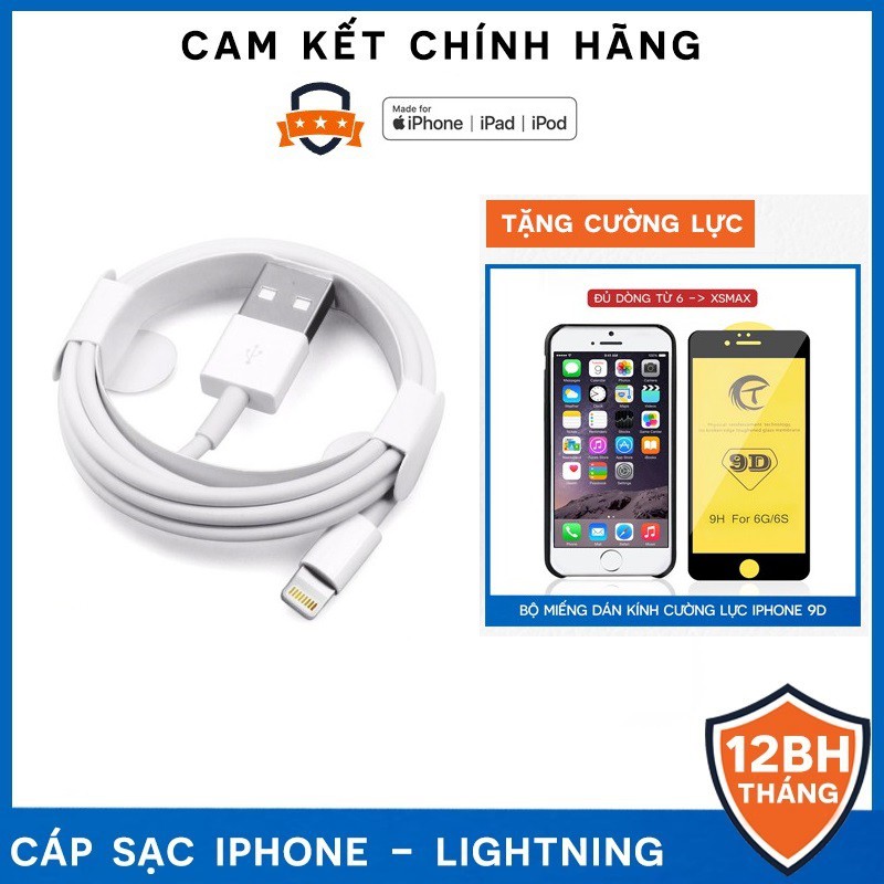 Cáp Sạc iPhone Chính hãng - Cáp sạc Lightning Zin Bóc Máy ️BH 12T 1 đổi 1