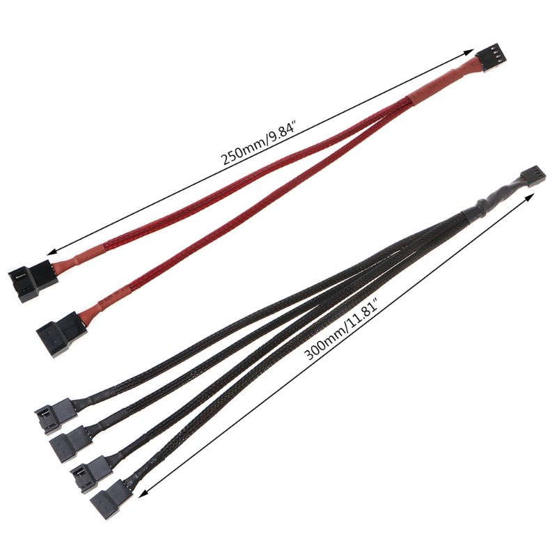 Rx Dây Cáp Chia Quạt Tản Nhiệt Pwm 4pin 4 Pin Sang 2 4 Chiều 4pin Hoặc 3pin