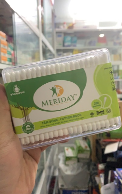 Tăm bông vệ sinh Meriday (Bạch Tuyết) Hộp 200 que