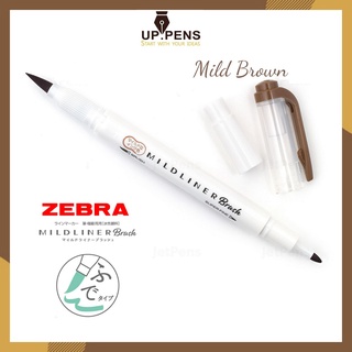 Bút brush viết calligraphy Zebra Mildliner Double-Sided Highlighter Brush - Màu nâu (Mild Brown)