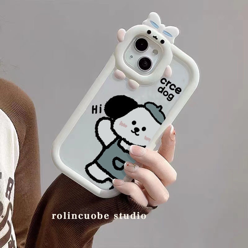 Ốp lưng for iphone Ốp Điện Thoại Dẻo Họa Tiết Hoạt Hình Chú Chó Dễ Thương Chống Sốc Cho iPhone 13 11 14propromax XR 78plus Dinuo case
