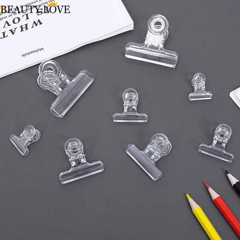 Kẹp Nhỏ Nhắn Chất Liệu Acrylic Trong Suốt / Kẹp Tài Liệu Đuôi Dài Đa Năng Dễ Thương