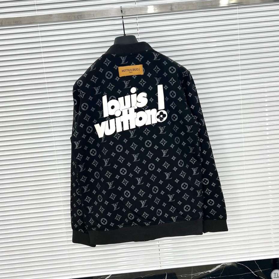 Áo Khoác Bomber Lv Full Chữ Hình In 5D Cao Cấp - Áo Khoác Cao Cấp Loại 1