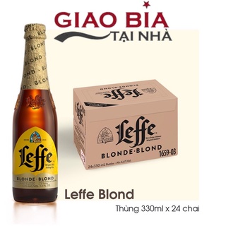 Hoả Tốc Bia Leffe Blond - Leffe Vàng Thùng 24 Chai 330ml | Bia Nhập Khẩu Bỉ