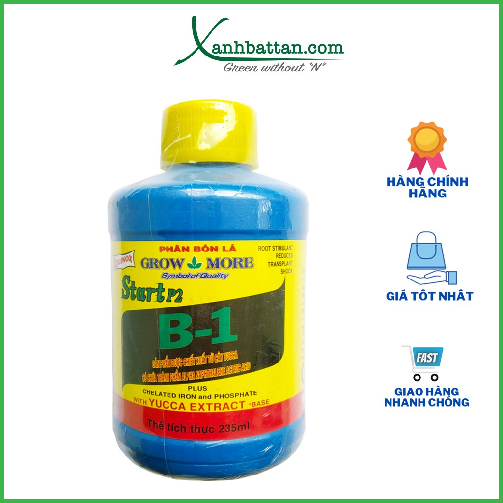 Chế phẩm vitamin B1 cho lan GROWMORE 235 ml