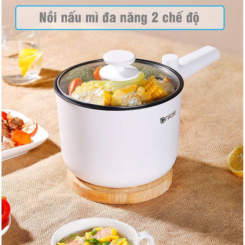 Nồi Nấu Mì - Nồi Nấu Lẩu Mini Chống Dính Đa Năng Dung Tích 1,5 Lít Bảo Hành 12 Tháng