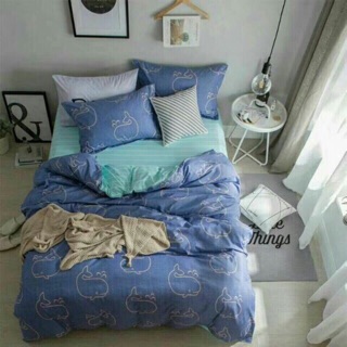 Set chăn ga gối poly nhập nguyên set