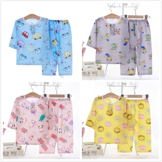 Bộ đồ ngủ pijama 3/4 tay dài cho bé trai & gái