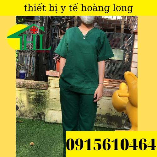 Bộ scrubs bác sĩ, quần áo y tế xanh lá cây nam, nữ các size S M L XL