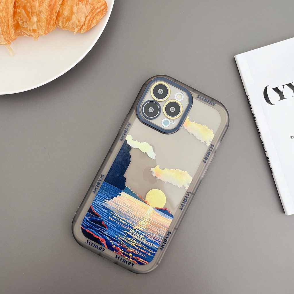 Ốp Điện Thoại In Họa Tiết Bãi Biển Cho iphone 13 Pro Max i13 13pro 11ProMax i11 X XR Xs Max 12Pro 12 Pro Max