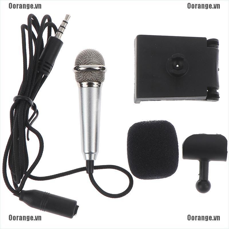 MT Portable 3.5mm Stereo Studio Mic KTV Karaoke Mini Microphone For Cell Phone PC BH