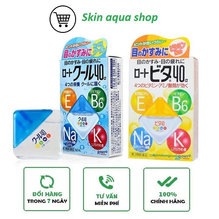 Nước Nhỏ Mắt ROHTO Nội Địa Nhật Bản (2 màu) - 12ml