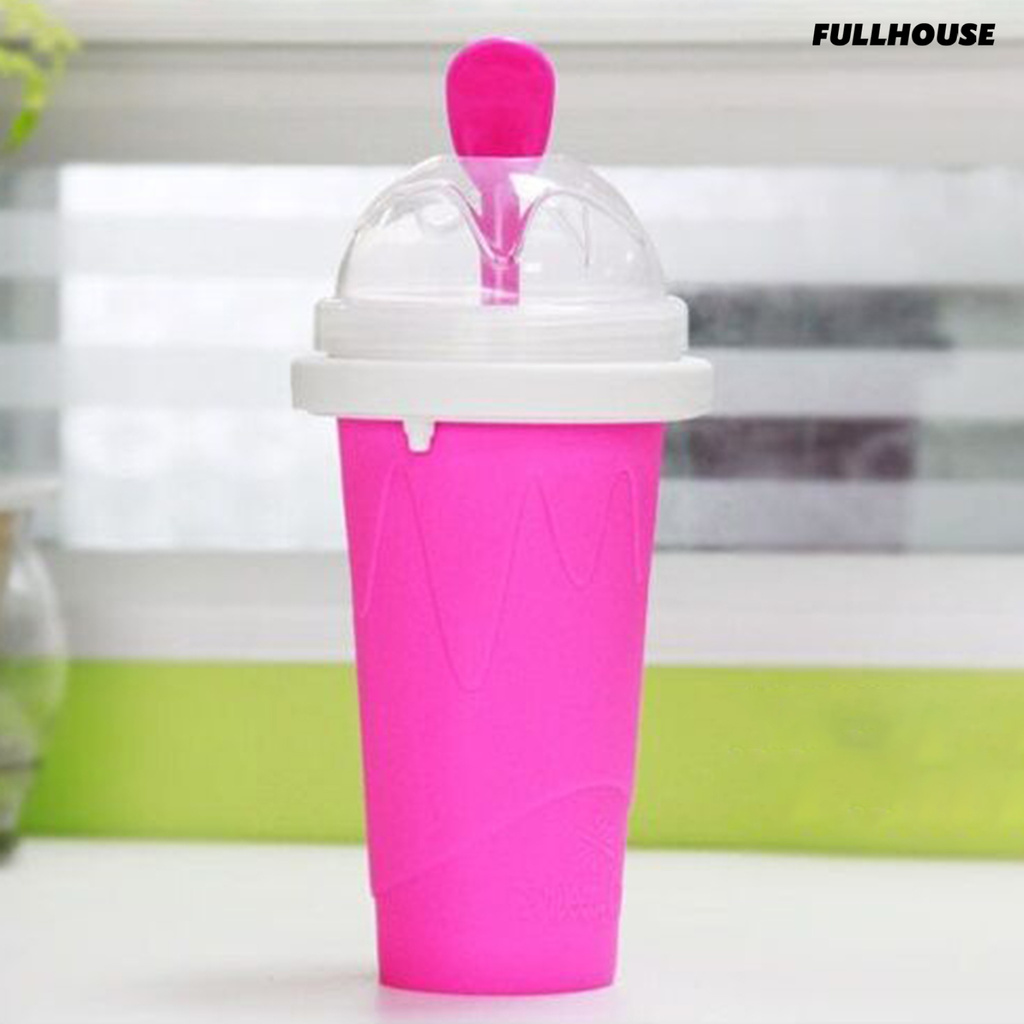 HOUSE ❤❤ Smoothies Cup Eco-friendly Double Layer Silicone Slushy Ice Cream Maker